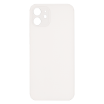 Back Glass Compatible for iPhone 12 (Large Camera Hole) (Aftermarket) - White